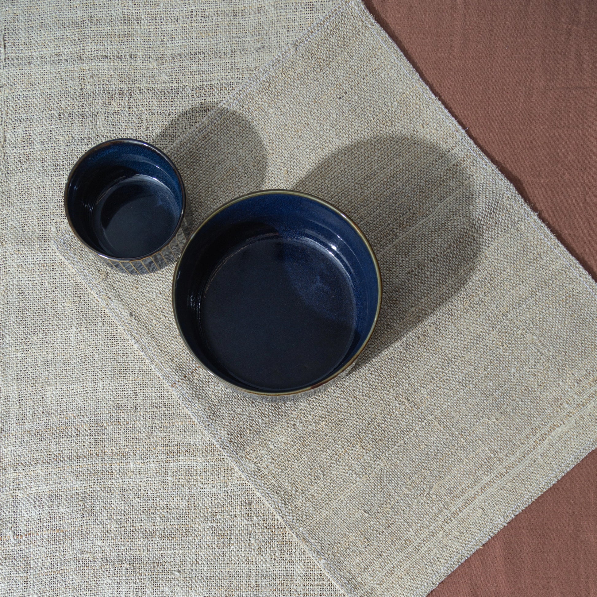 Hemp Burlap Dining Set