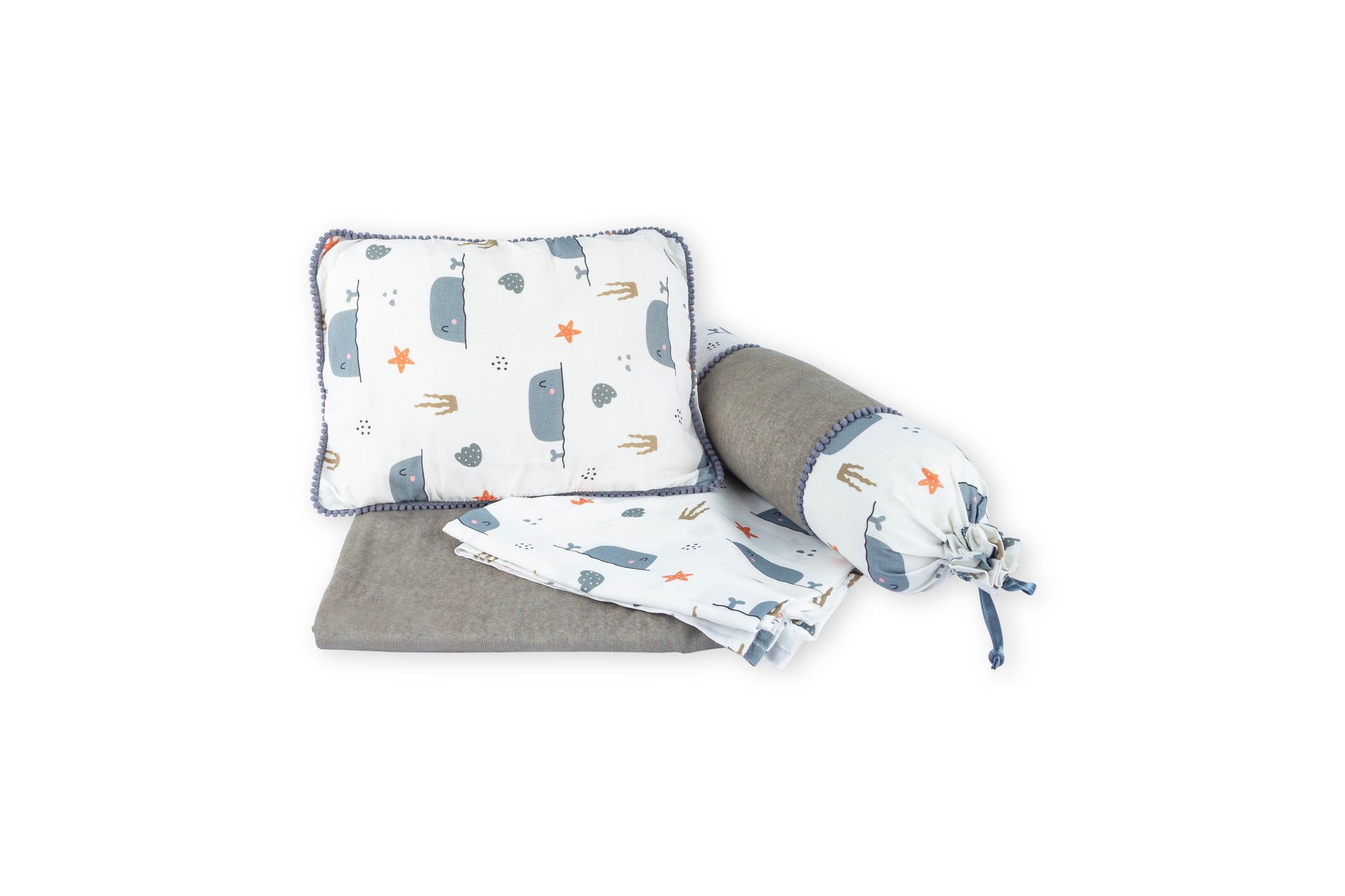 Crib Set Grey Safari Cot Bedding Bamboo Dream Nest Baby