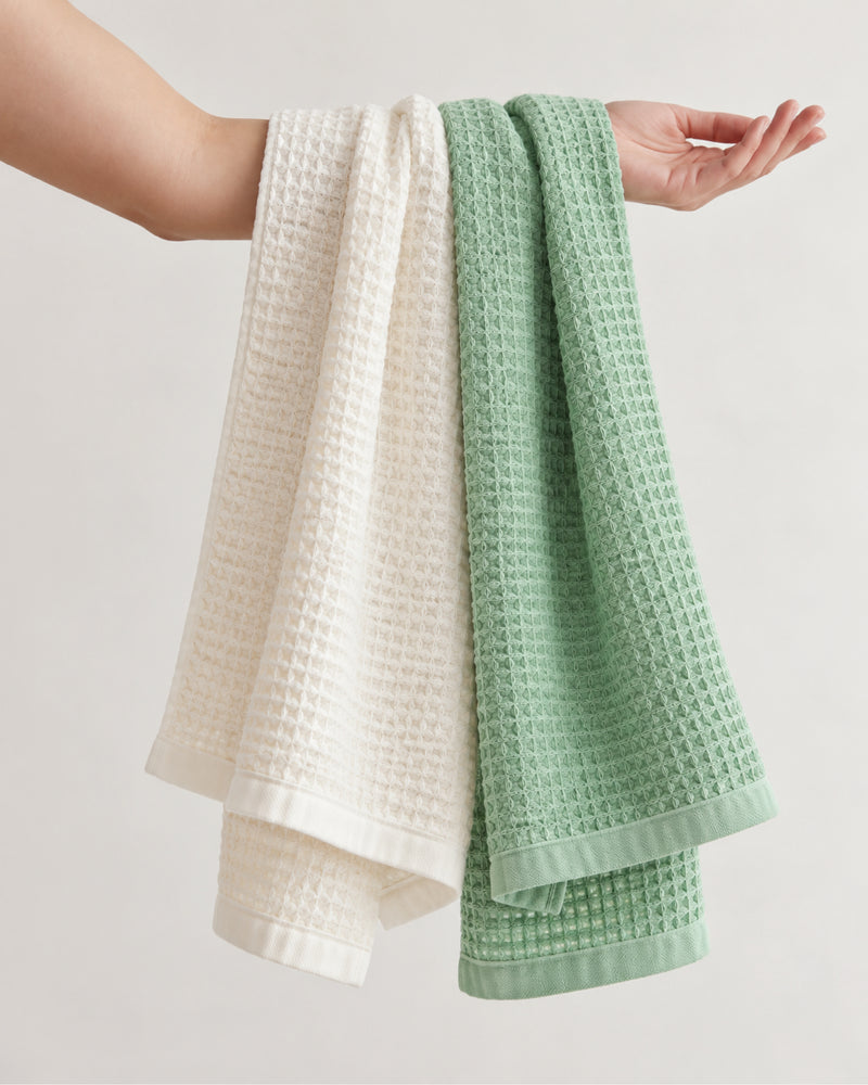 Cotton Waffle Hand Towel Set of 2