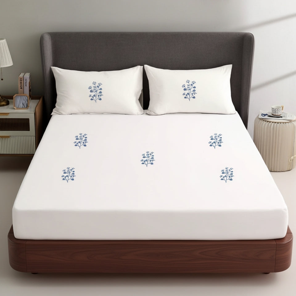 Blue Finch | Cotton Sateen | 500 TC | Bedding