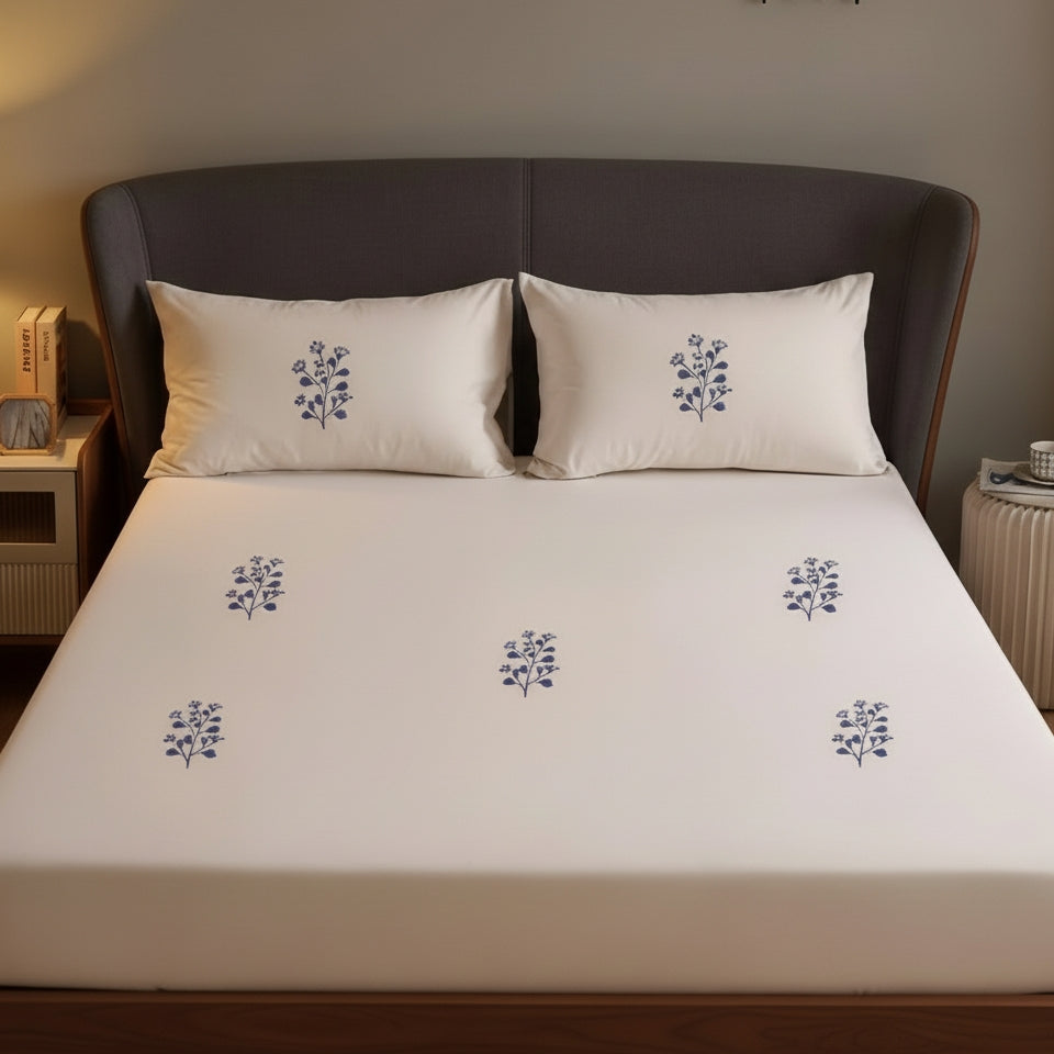 Blue Finch | Cotton Sateen | 500 TC | Bedding