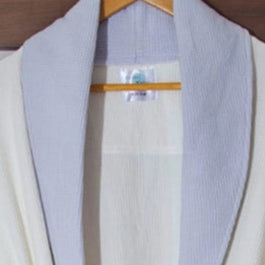 Cotton Micro Waffle Bathrobe | Shawl Collar