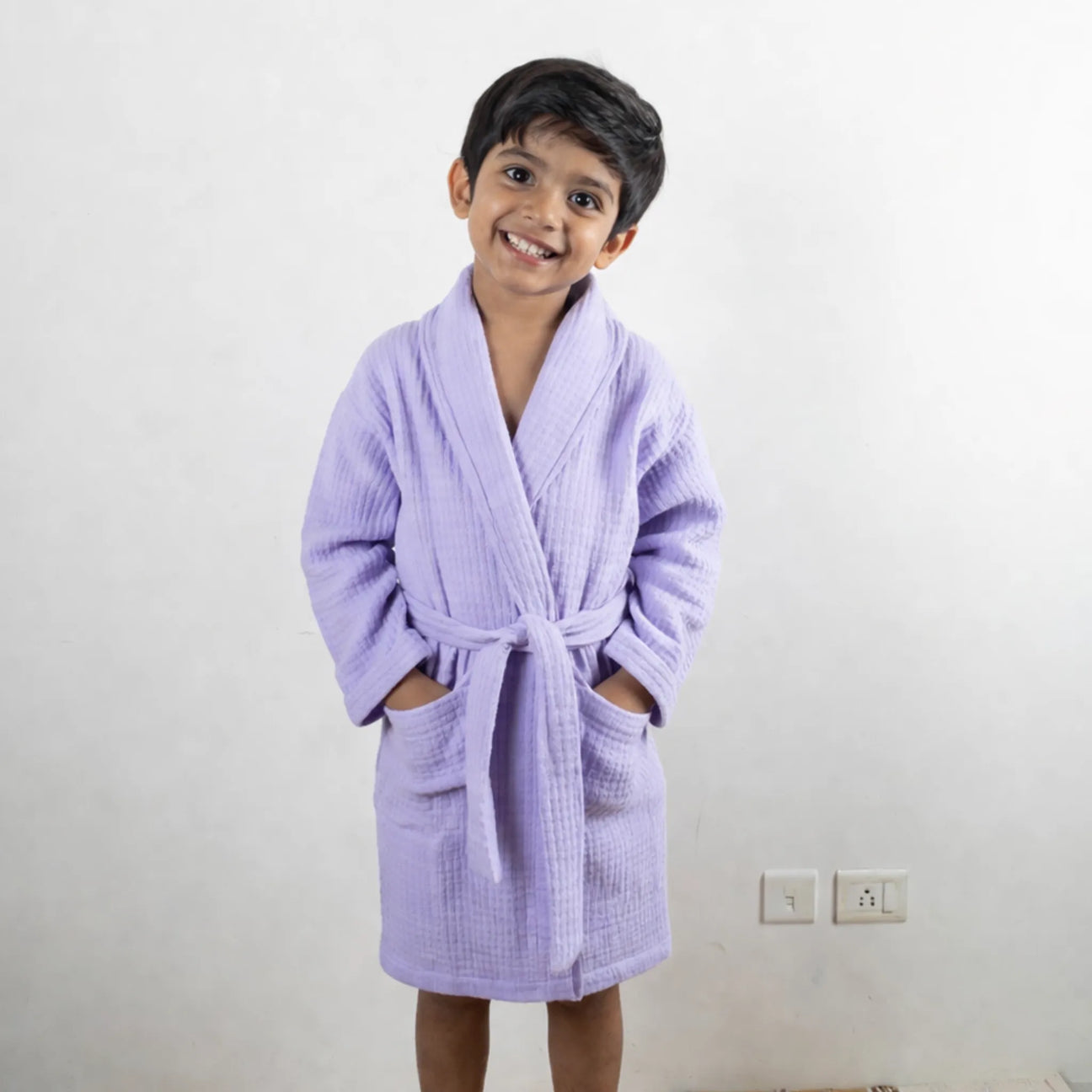 muslin kids bathrobe